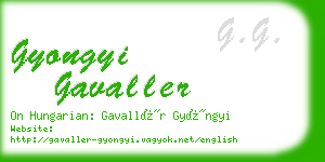 gyongyi gavaller business card